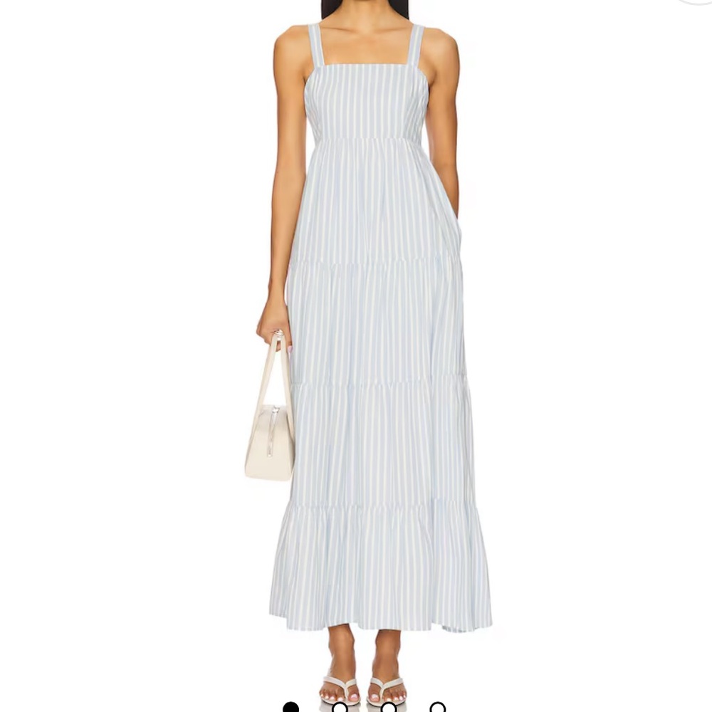 PAIGE Ginseng Blue and White Maxi Dress